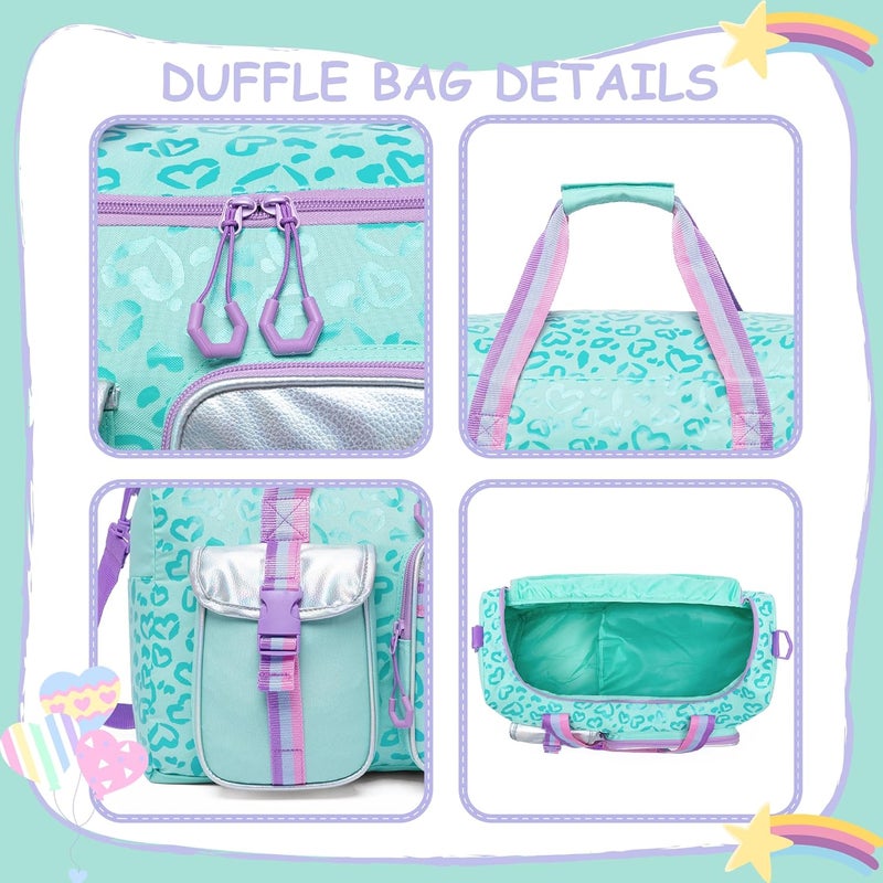 Oruiji Kids Duffle Bag Girls Women Travel Bag Gifts Overnight Bags for Girls Women Dance Sleepover Bags for Kids with Shoes Compartment - Image 4
